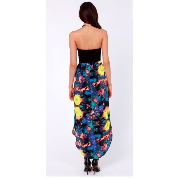 Hurley Sheila Strapless Neon Dress - Picture 4 of 7